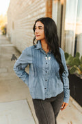 Call it Classic denim button down top