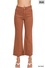 Plus acid washed high waist frayed hem bootcut pants- DK RUST