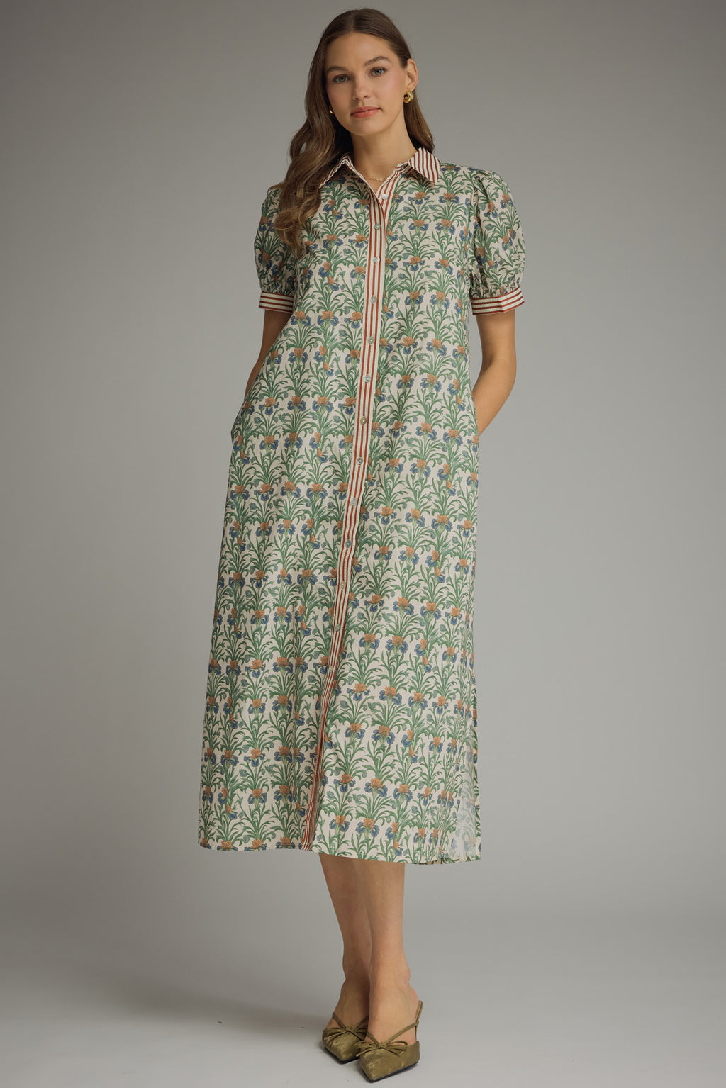The Sophisticated Floral Button Down Dress