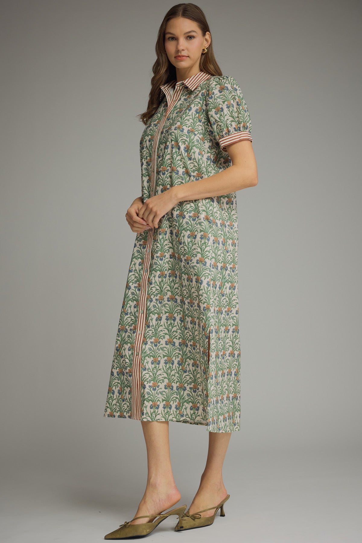 The Sophisticated Floral Button Down Dress