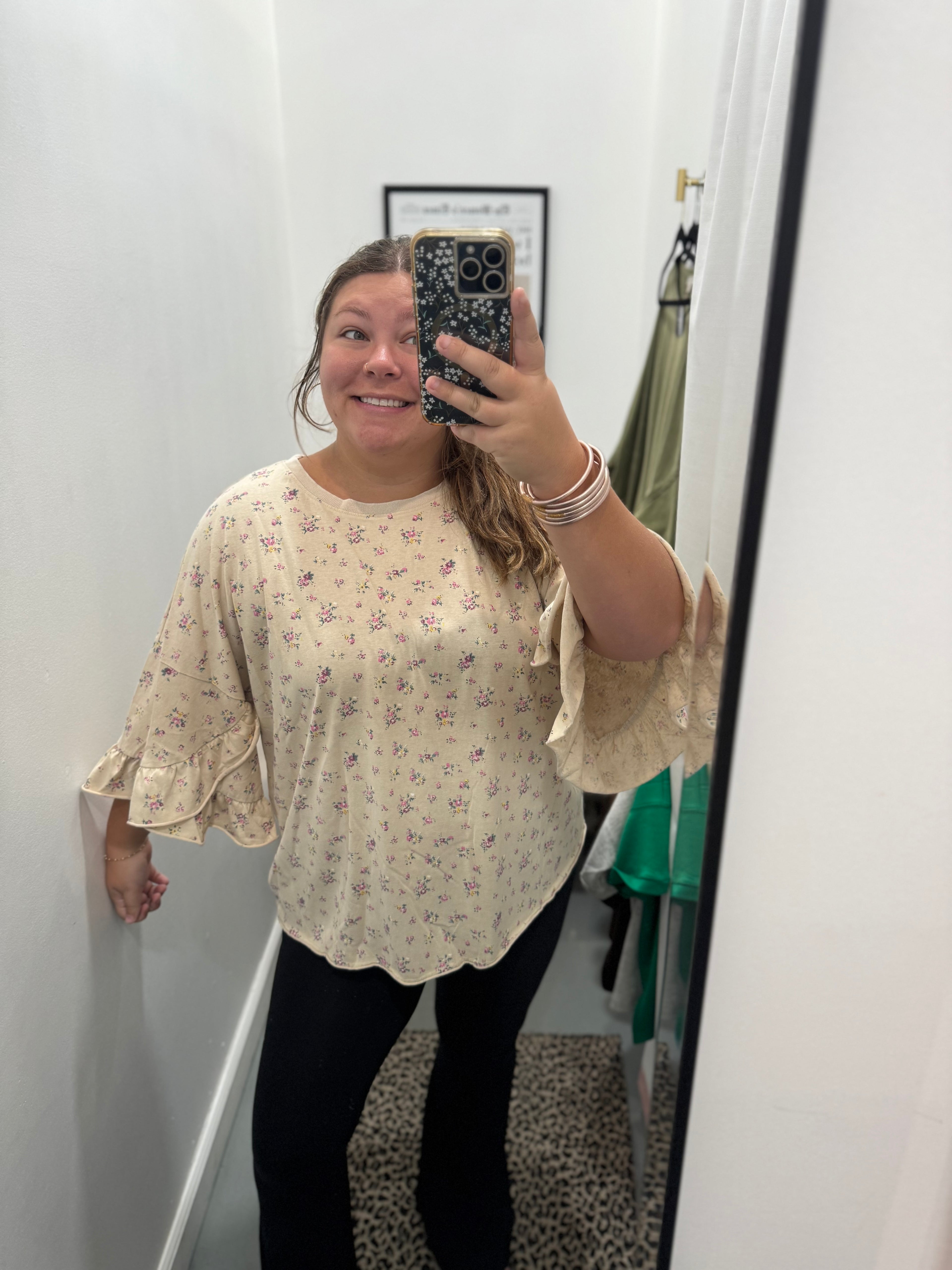 plus floral top