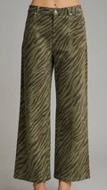 Zebra Print Wide Leg Pant