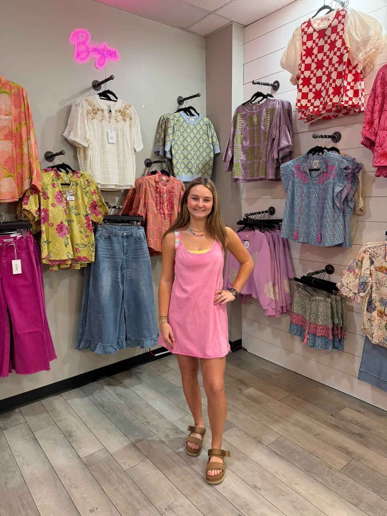 Zenana Romper Dress No Pocket- Candy Pink
