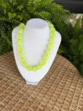 Green Chunky Square Beads
