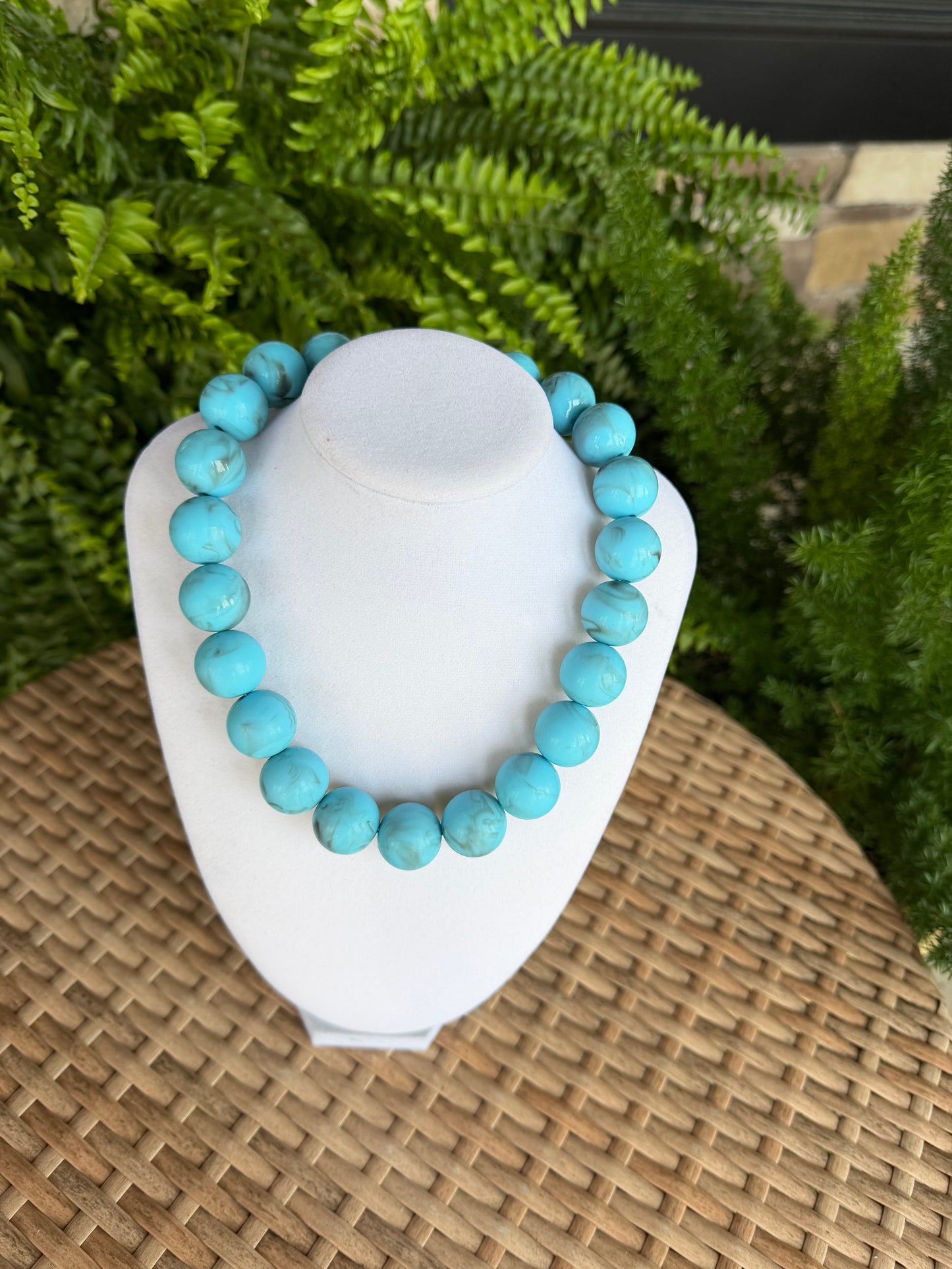 Blue Round Bead