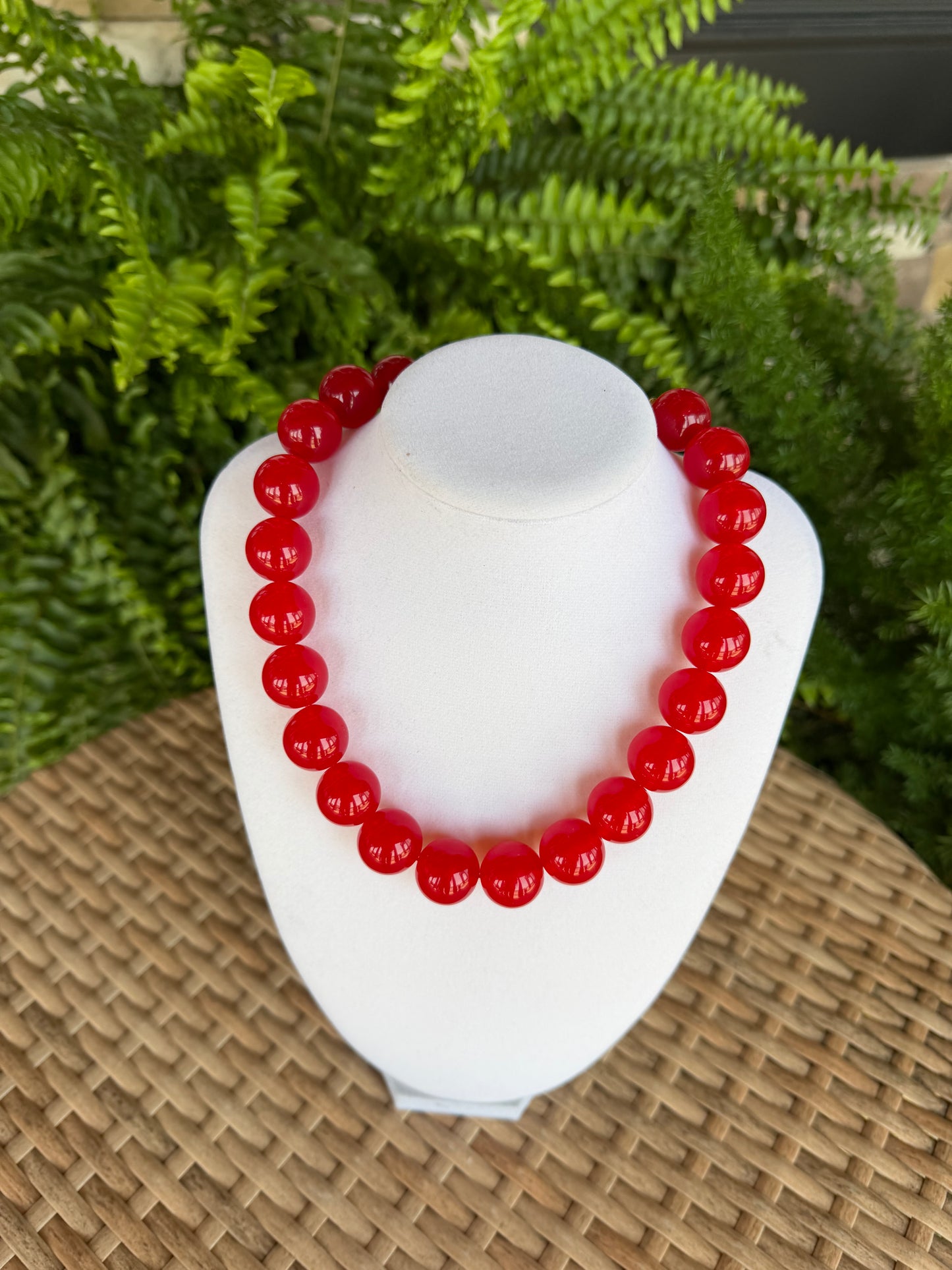 Red Round Beads