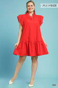 Scarlet Red Scallop Dress