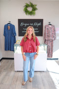 Puff Sleeve Bubble Button Down