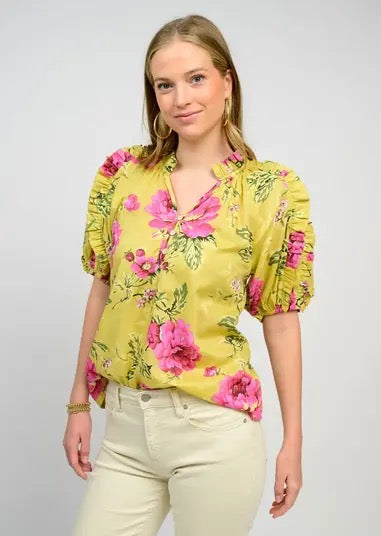Rose pleated Ivy Jane Blouse
