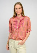 Eyelet Ruffled Blouse Ivy Jane