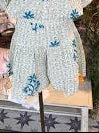 IVY JANE Embroidered Floral pink and blue shorts