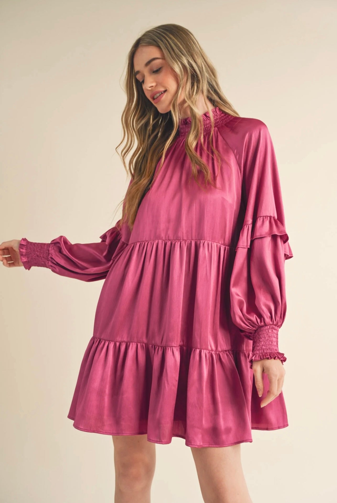 Velvet Wine Tiered Dress
