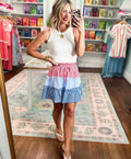 Red & Blue Gingham Skort