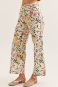 Floral Print Wide Leg Pants