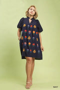 Midnight Garden Embroidered Dress