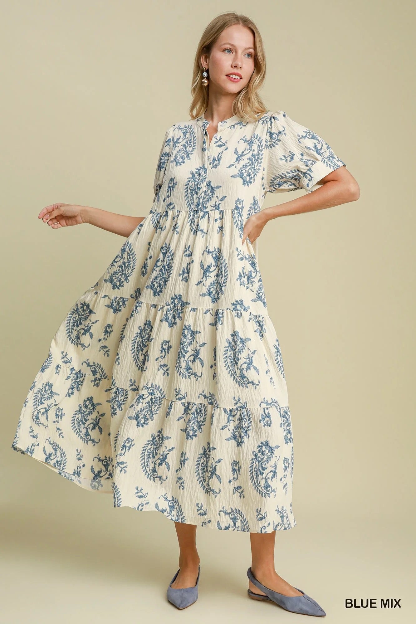 Soft Skies Midi Dress