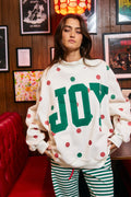 'JOY' Applique Mock-Neck Pullover Top