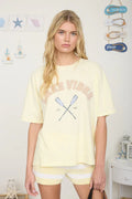 LAKE VIBES SHORT SLEEVE KNIT GRAPHIC T-SHIRT