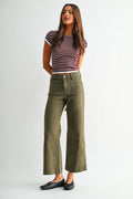 HIGH-RISE WIDE CROP TROUSER