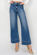 High Rise Crop Wide Jeans
