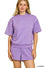 Scuba high neck top & shorts set