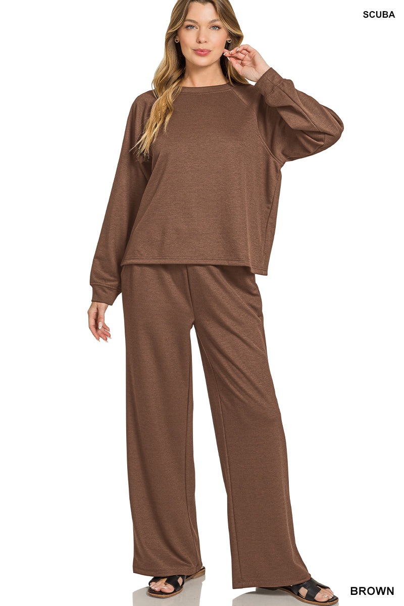 Scuba Crewneck & pants - Chocolate