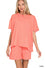 Raised rib short sleeve tee & short pants set