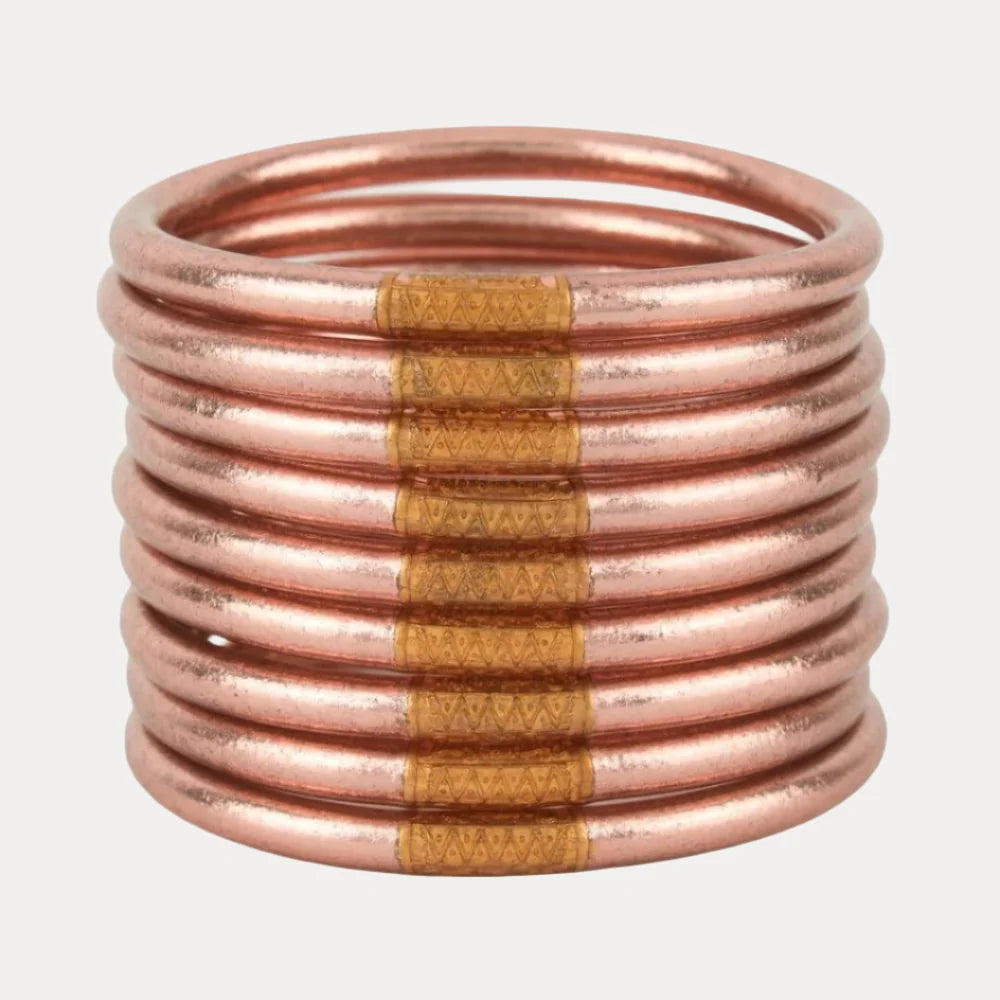 Budha Girl All Weather Bracelets - Rose Gold (set of 9)