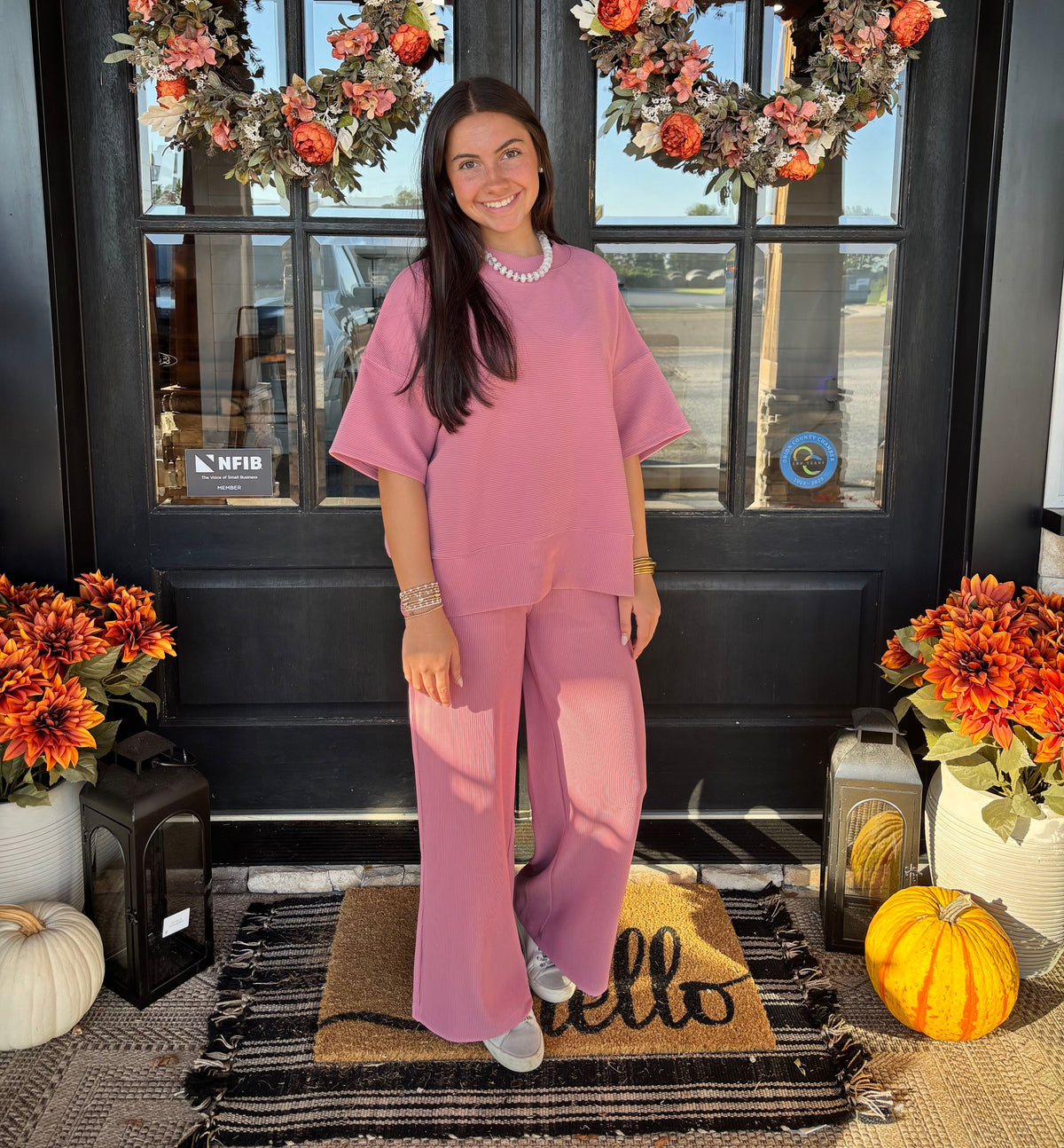 Zenana RIbbed Light Rose Set