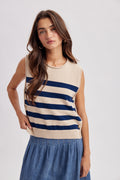 Stripe sweater Vest
