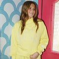LULU MAC Stitch Mockneck Terry Cloth Top - YELLOW