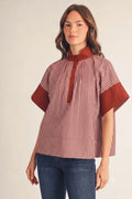 The Stripe Teacher Top Rust