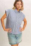 Button-up Striped Shirt