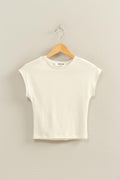 Fitted Cropped Cap Sleeve Top