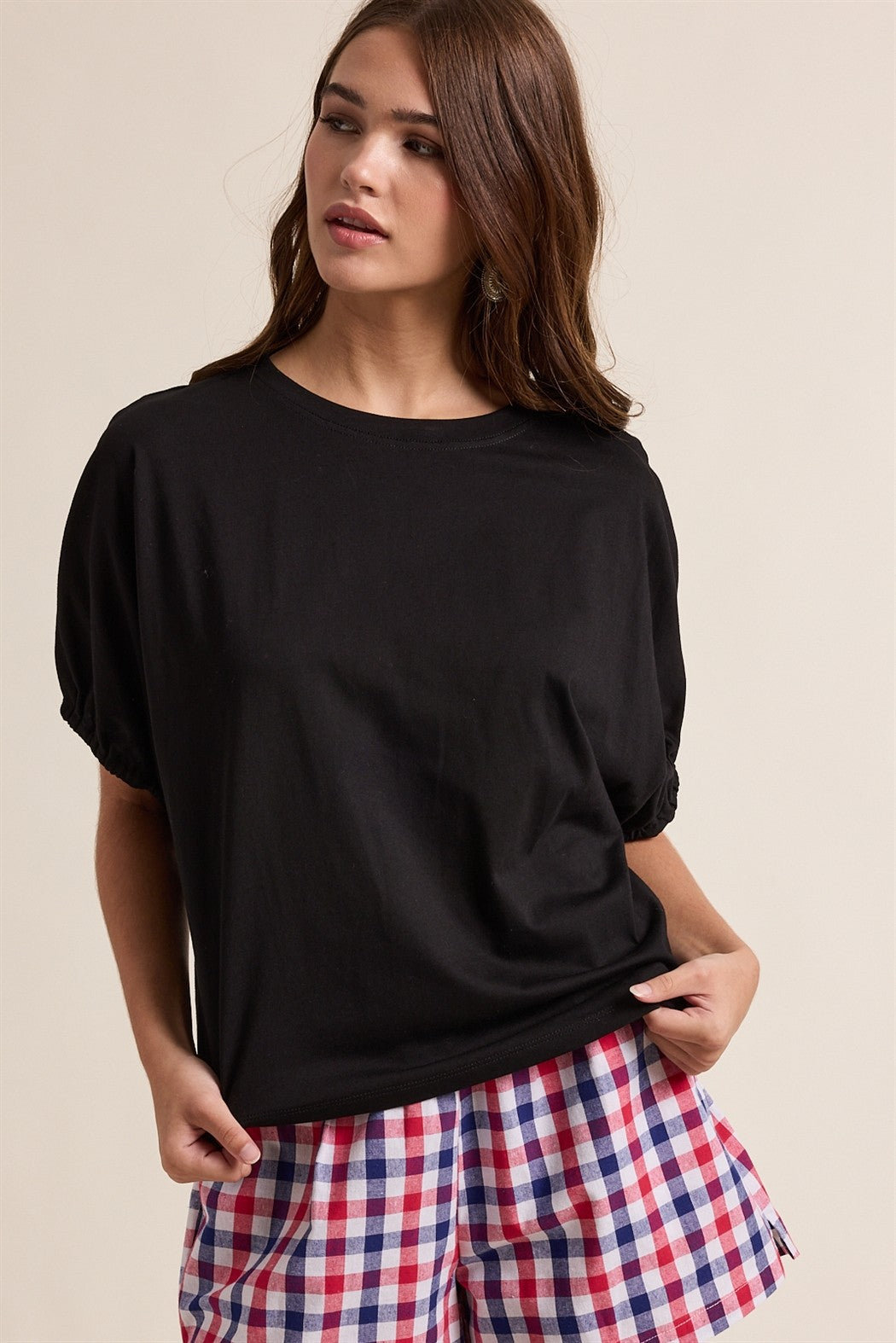 Dolman Sleeve Knit Tee