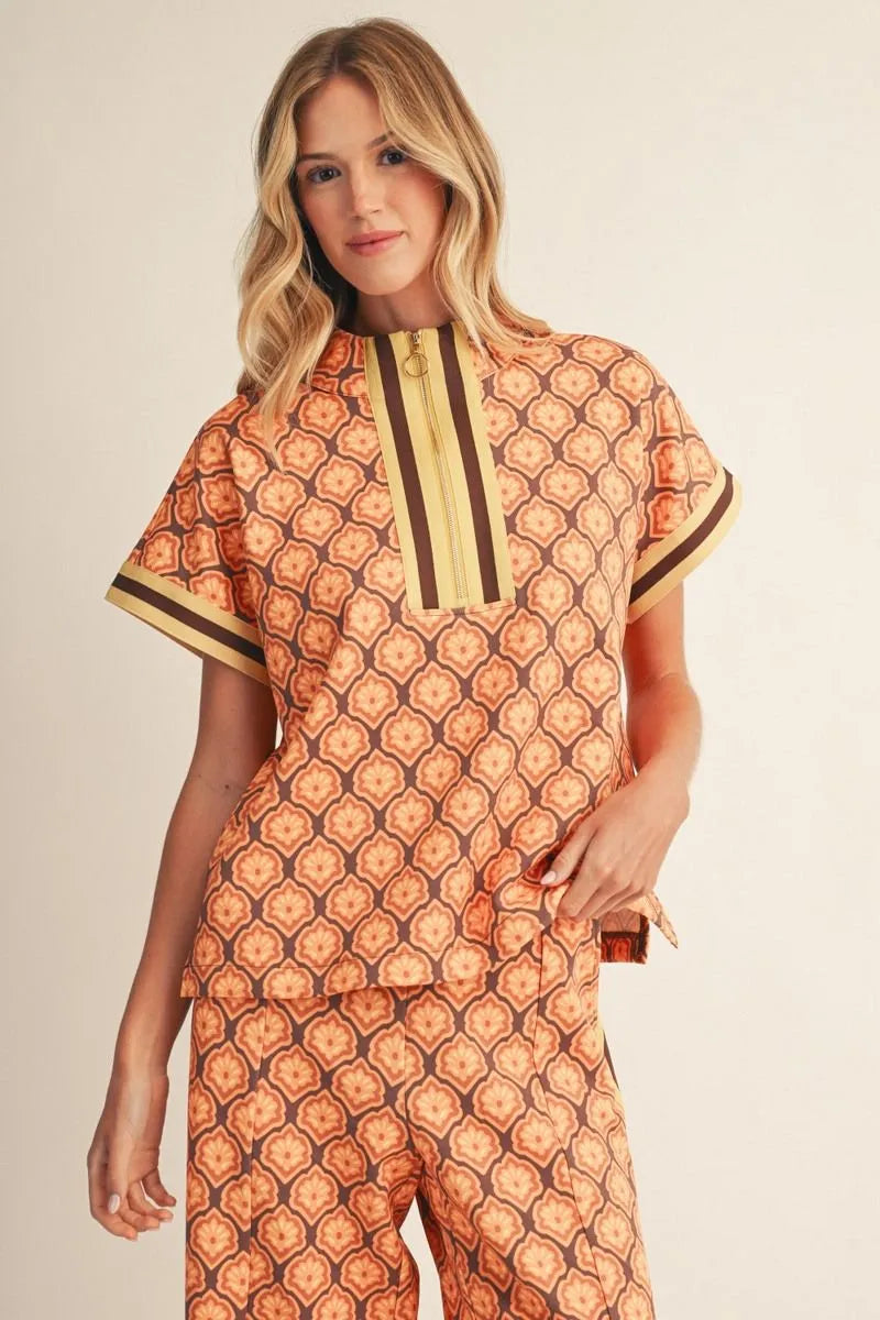 Geo Floral Top