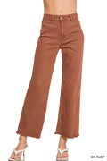 PLUS SIZE - acid wash bootcut jeans - DK rust