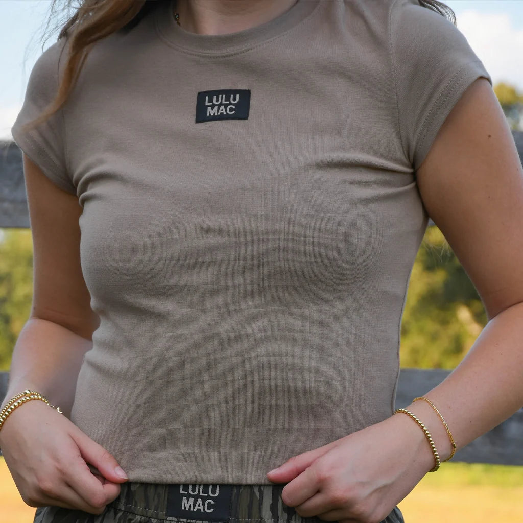 Lulu Mac baby doll top - dk taupe