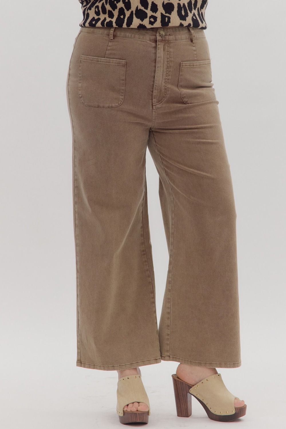 Entro - High Rise Wide Leg Jeans