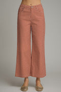 Gingham straight leg pants