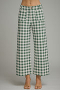 Gingham patch pocket trousers