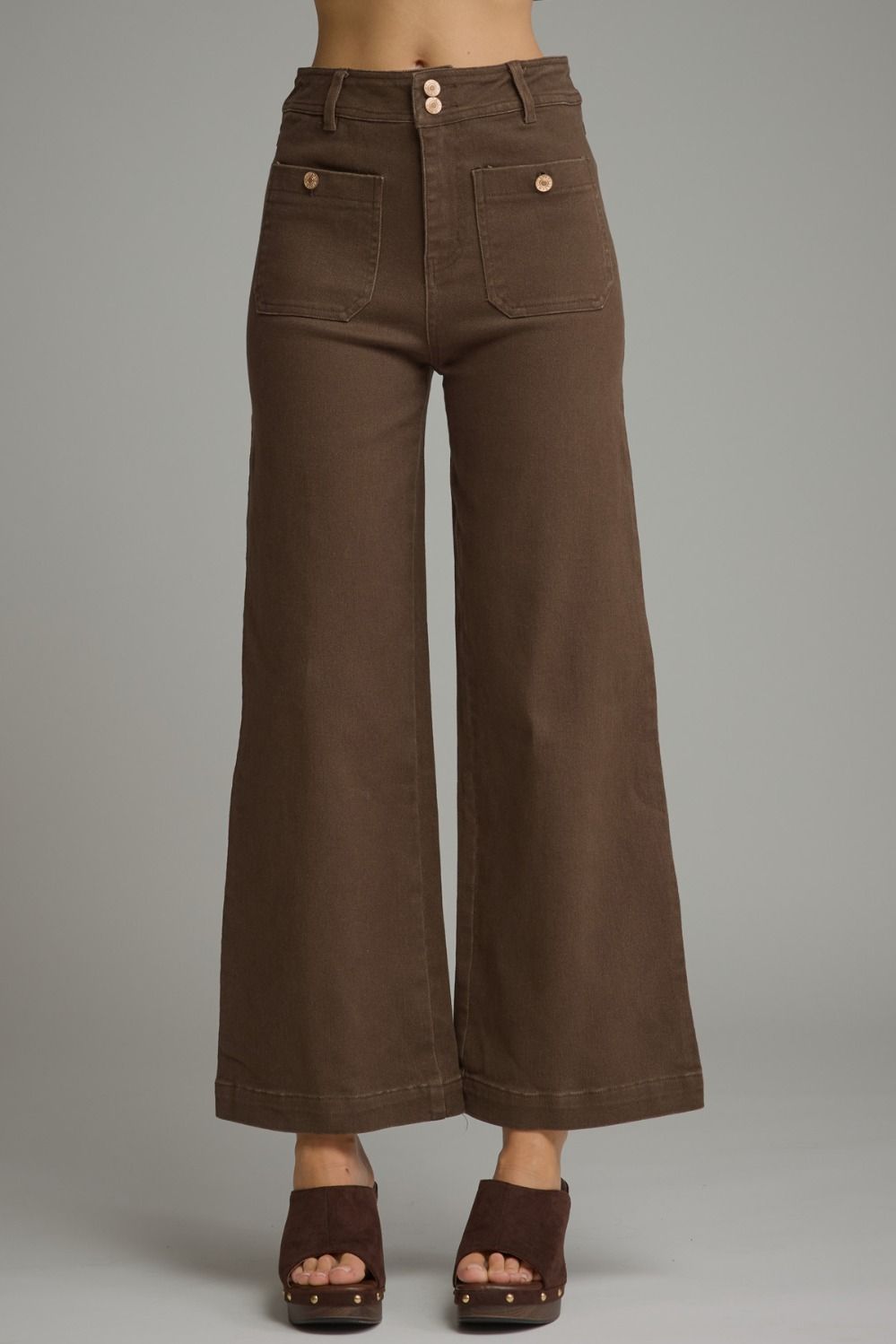 Wide Leg zip fly pants