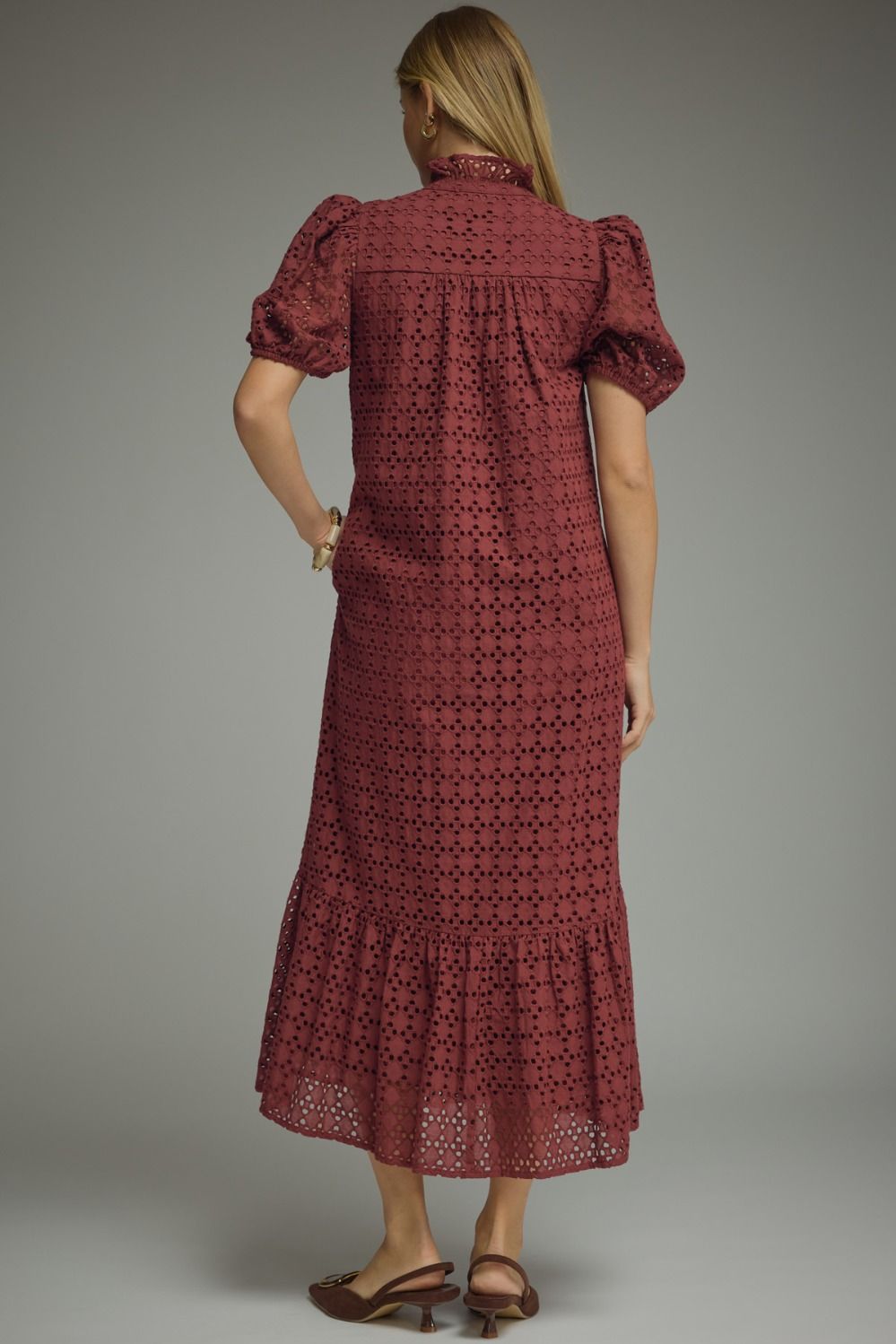 plus size eyelet midi