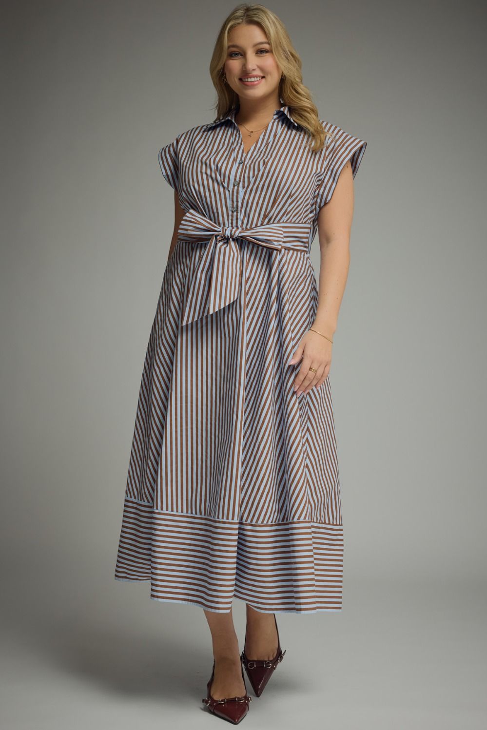 plus size cap sleeve mixi dress