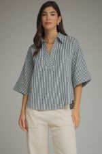 The Main Street Black Gingham Top