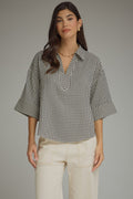 The Main Street Black Gingham Top