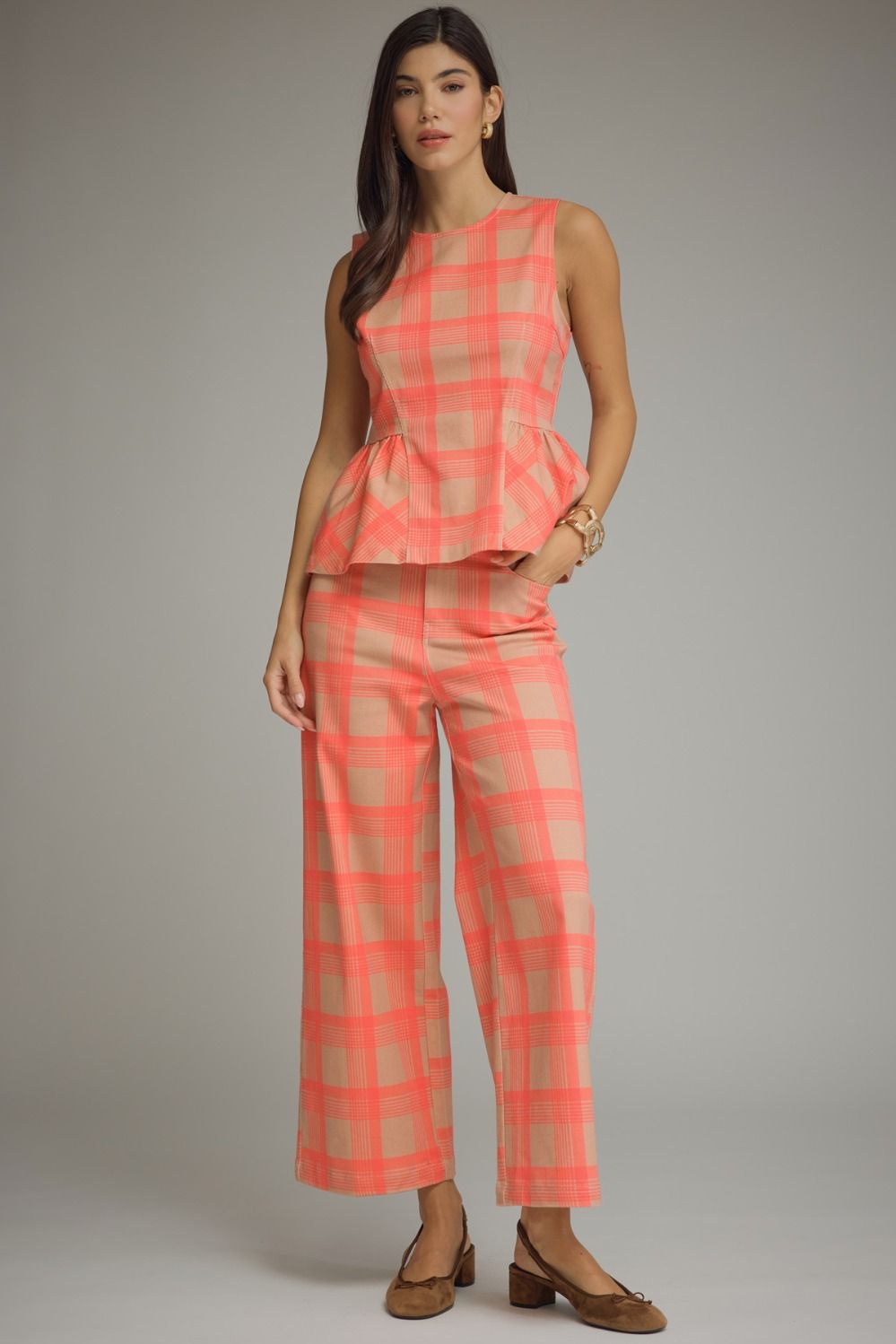 Plaid Cropped Pants