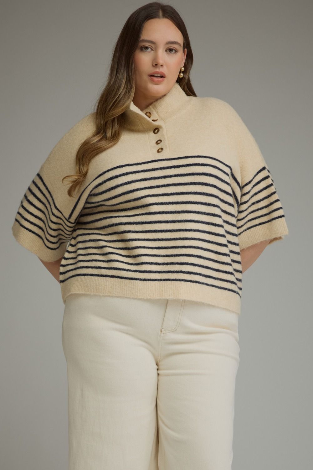 Plus Size Lightweight Mock Sweater