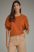 Rust Short Sleeve Sweater