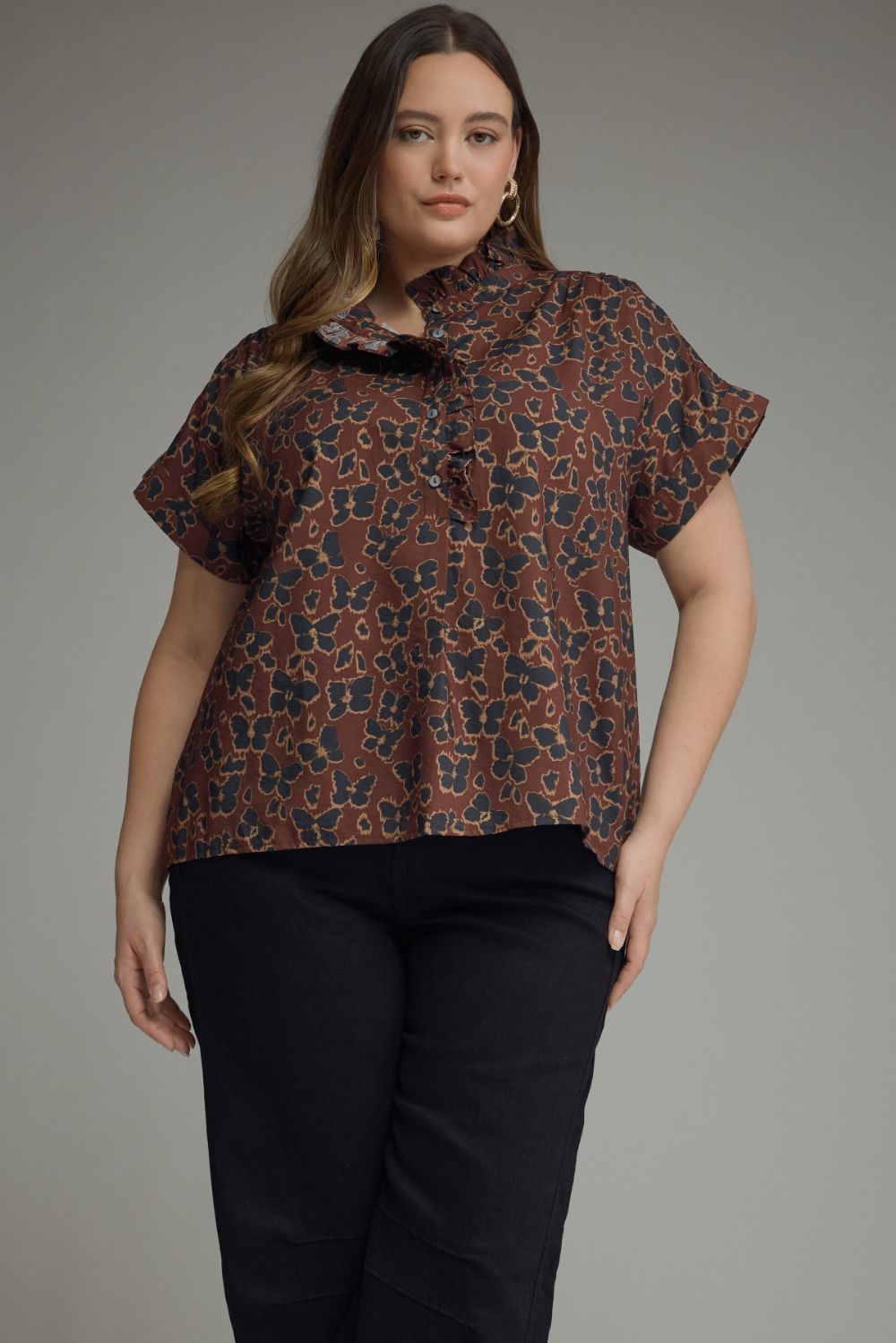 PLUS SIZE - Fall Butterfly Blouse